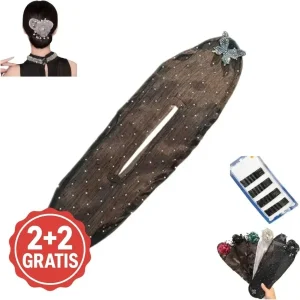 Aksesoar za stilizovanje punđe sa cvetnim i leptir dezenima (4 kom) | BUNELUX 2+2 BESPLATNO